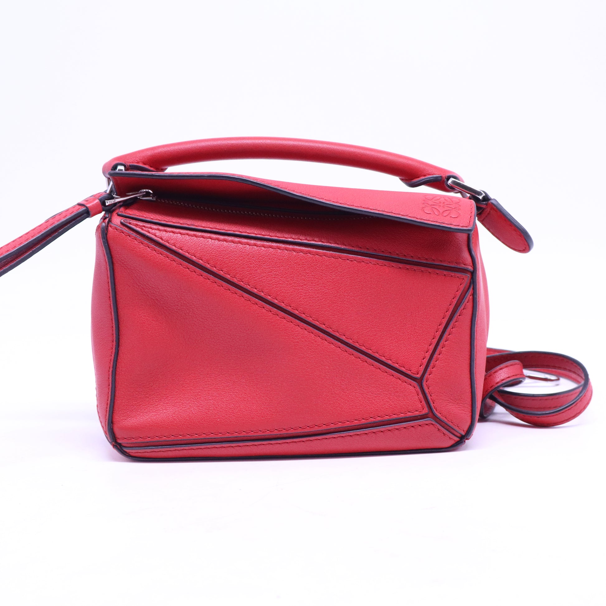 Calfskin Mini Puzzle Bag Pomodoro B20716