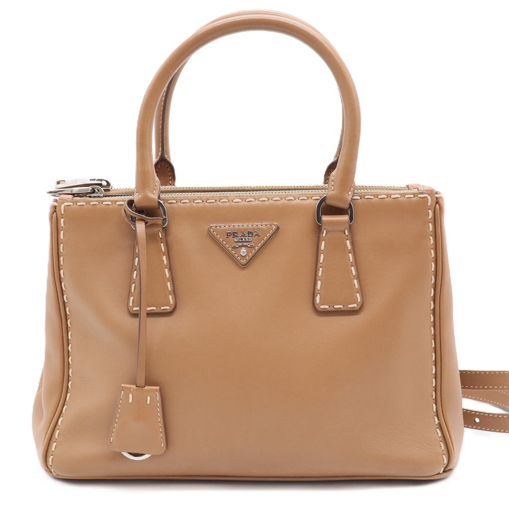 Galleria Double Zip Tote Stitched City Calf