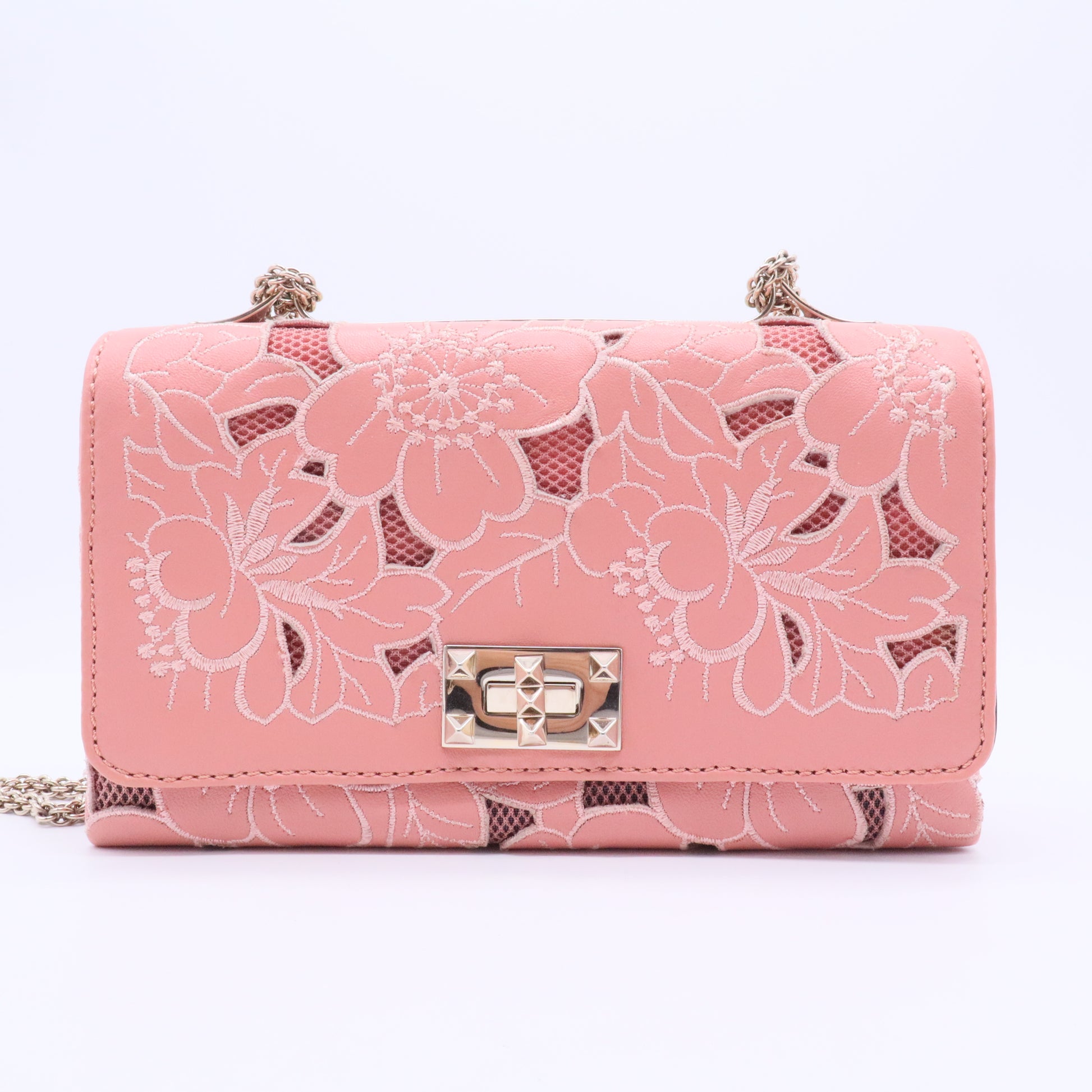 Nappa Lace Girello Flap Blush