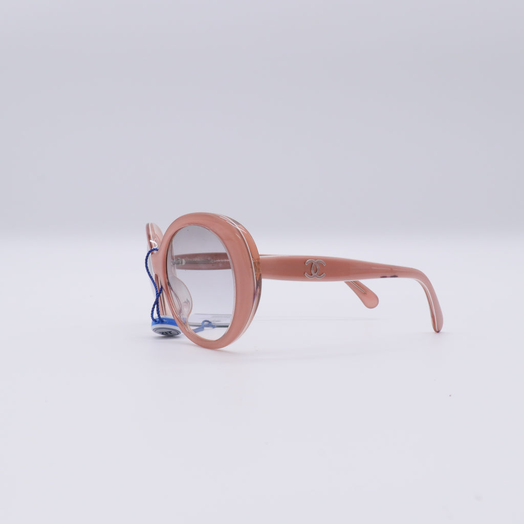 Acetate Round CC Sunglasses Pink twins