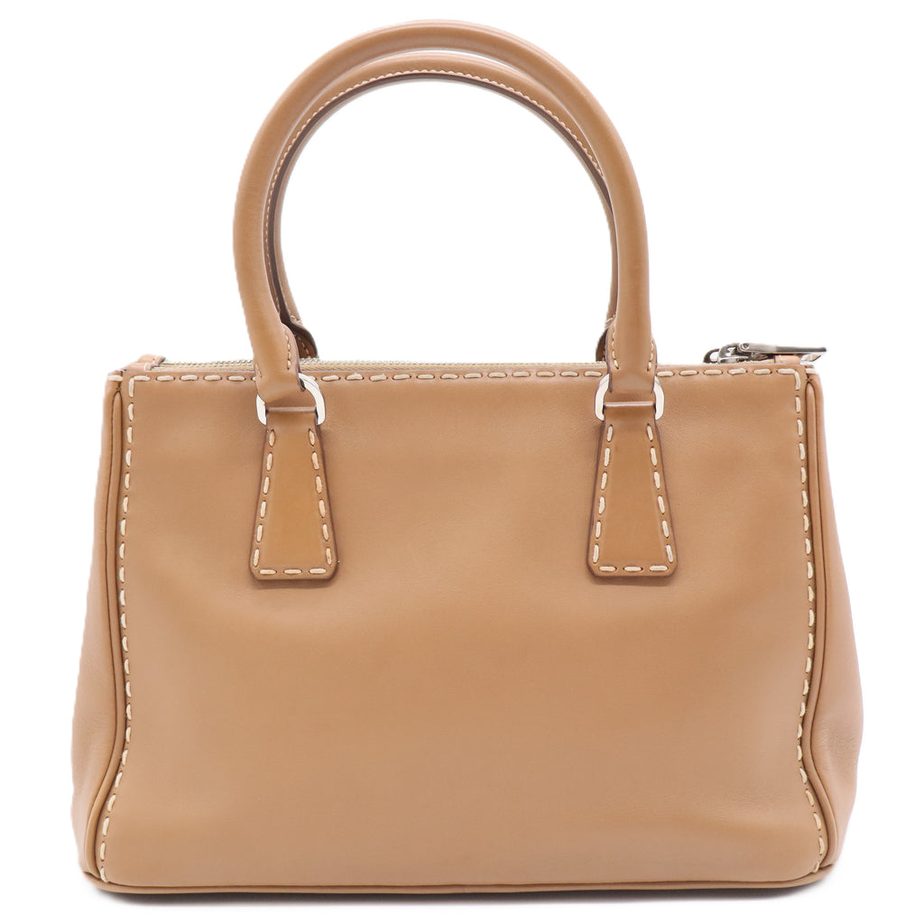 Galleria Double Zip Tote Stitched City Calf