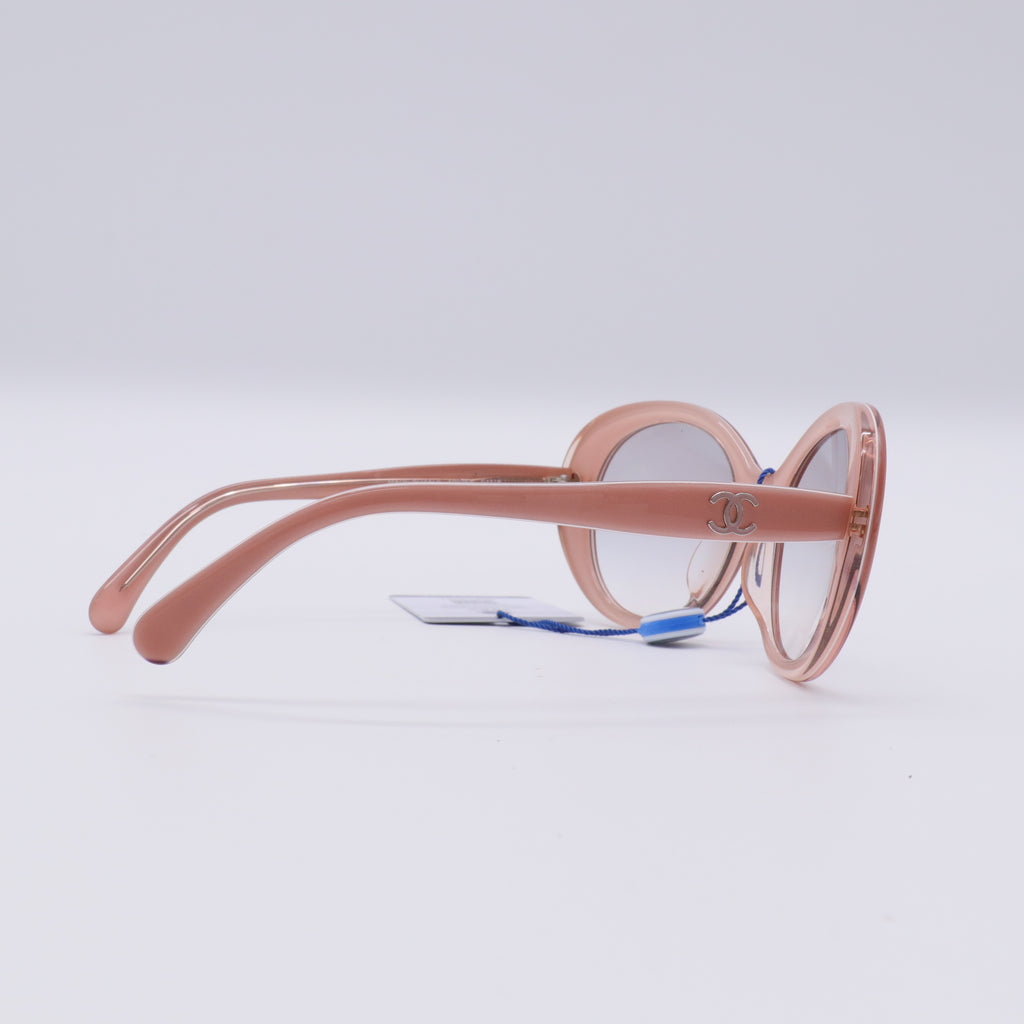 Acetate Round CC Sunglasses Pink twins