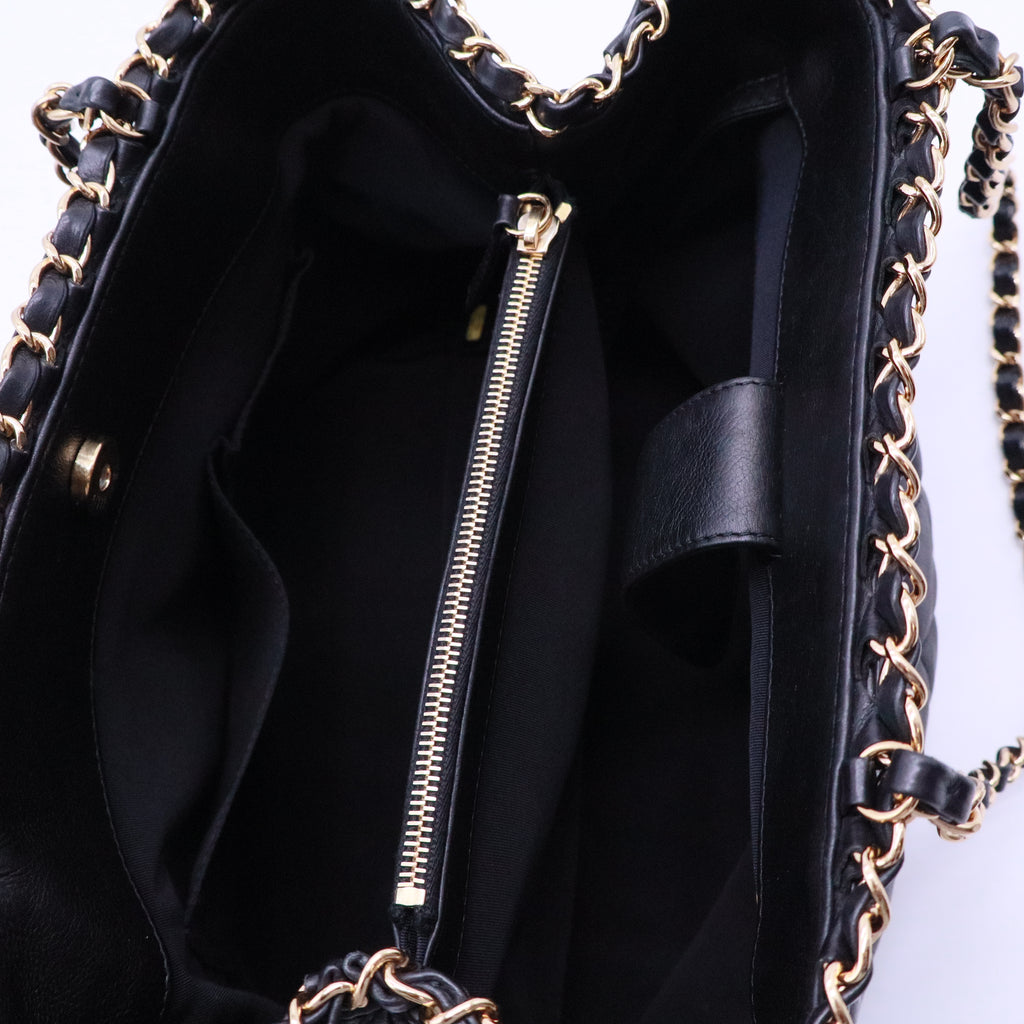 Calfskin Quilted Small Chain Me Tote twins