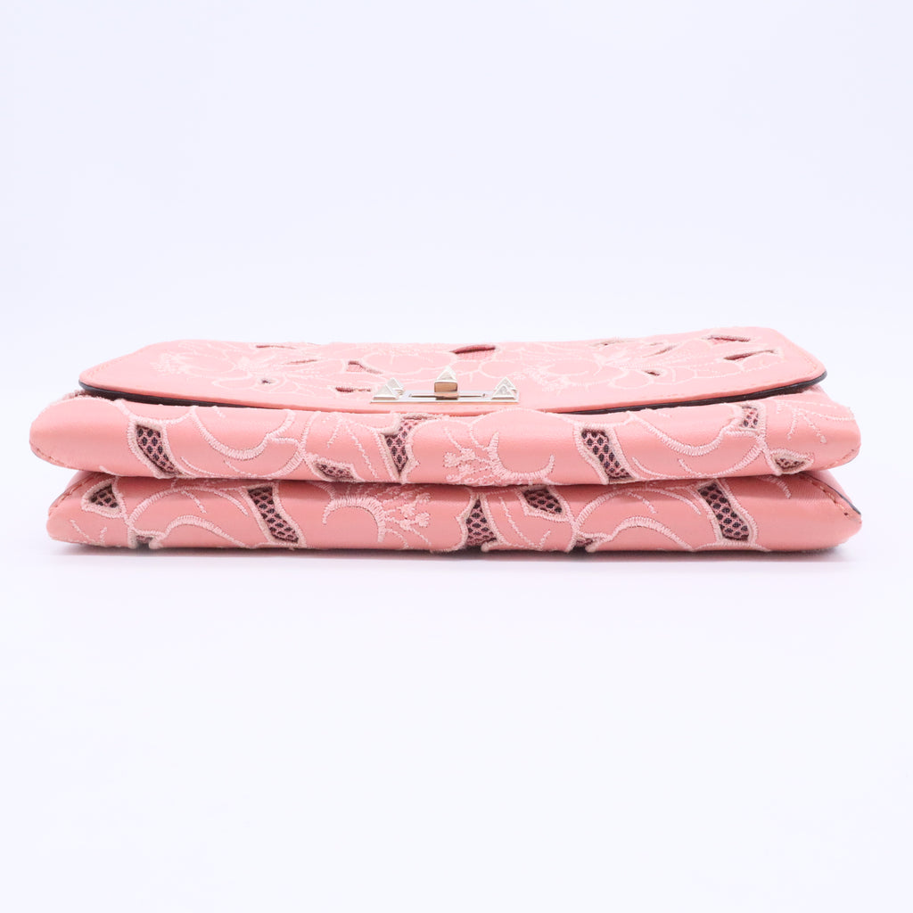 Nappa Lace Girello Flap Blush