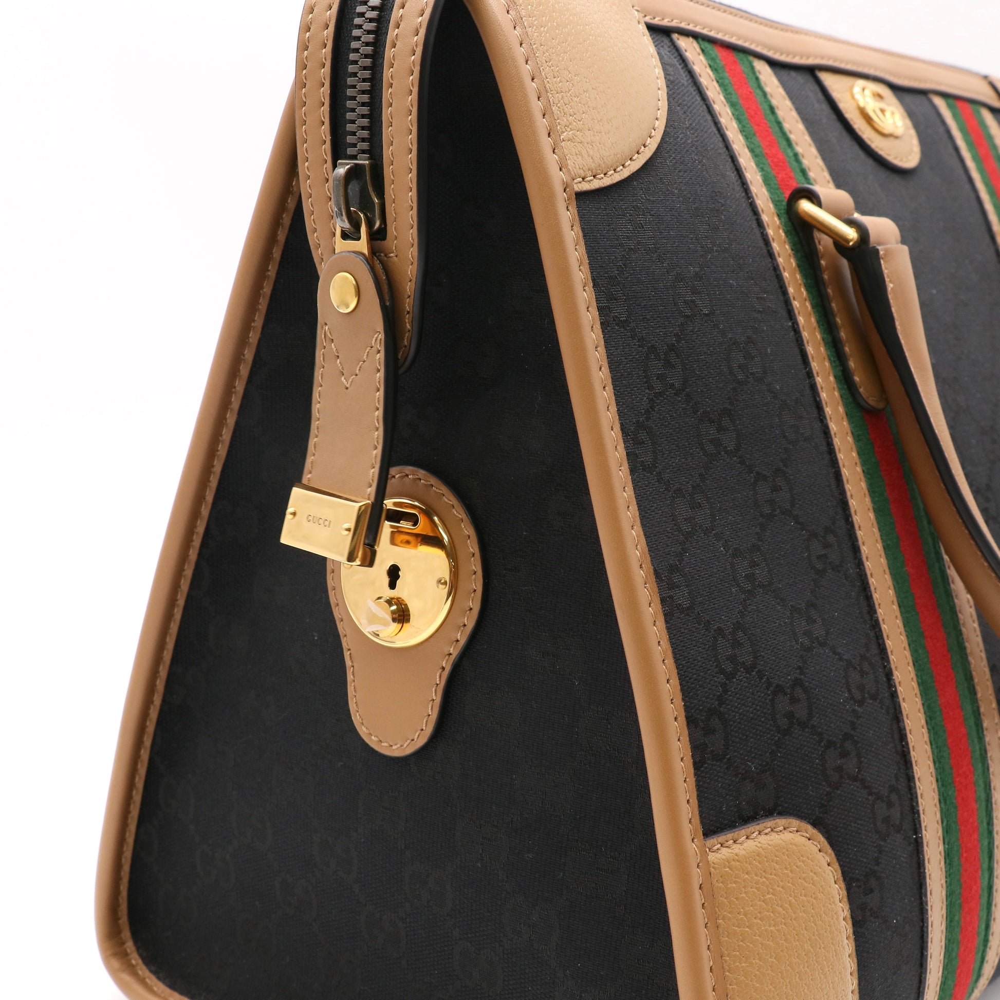 Gucci GG Canvas Bauletto Duffel Bag twins LDZ474