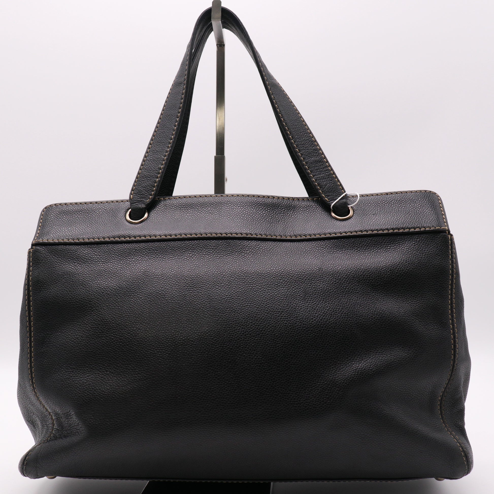 Caviar Leather Tote with Gold-Tone Hardware