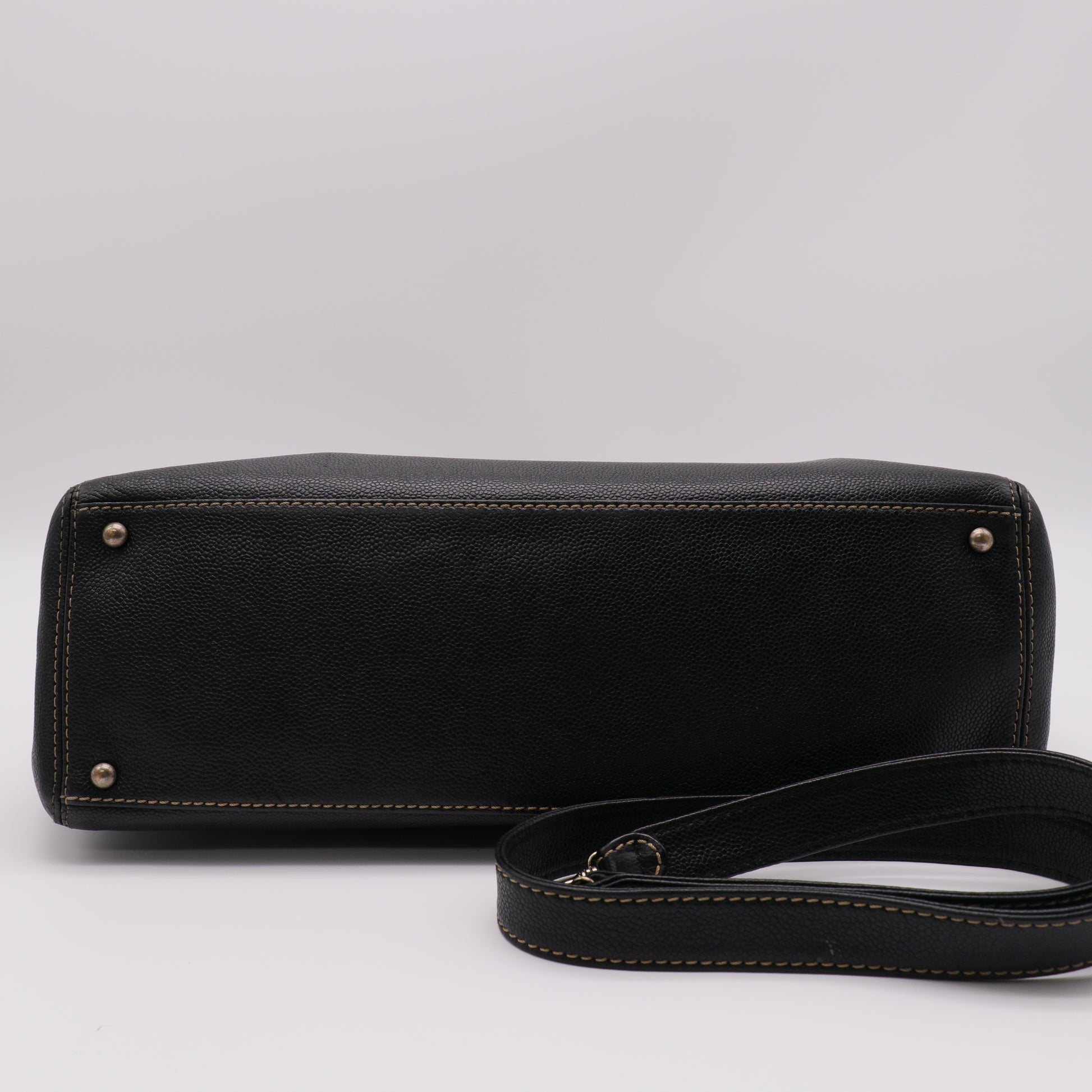 Caviar Leather Tote with Gold-Tone Hardware