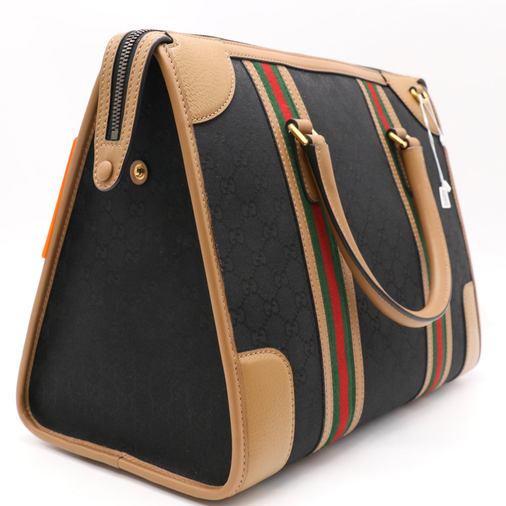 Gucci GG Canvas Bauletto Duffel Bag twins LDZ474