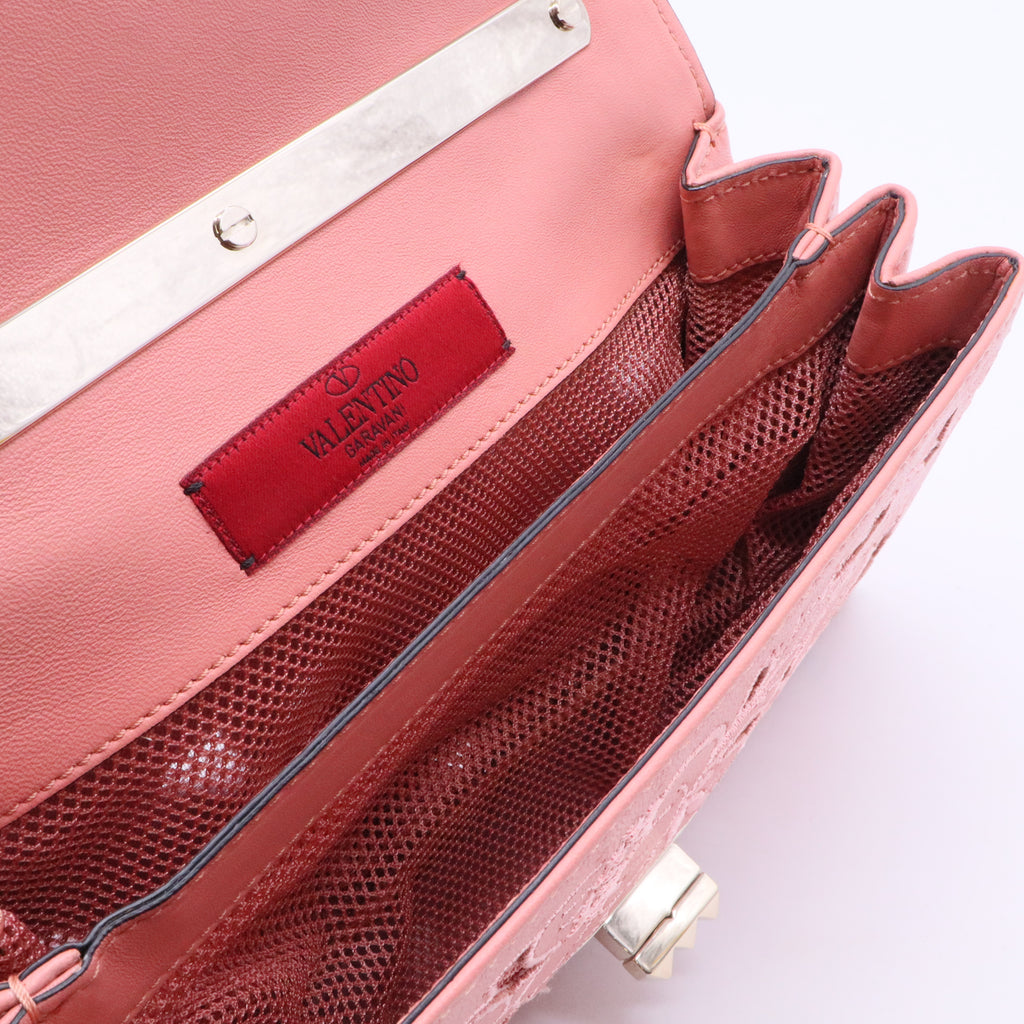 Nappa Lace Girello Flap Blush