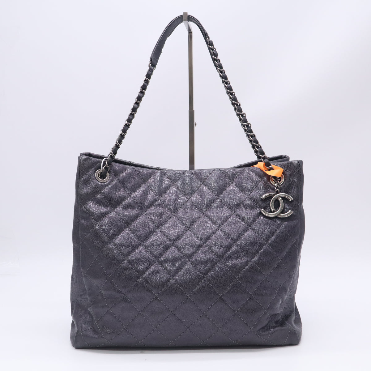 Chanel Quilted Caviar Leather Chic Shopping Tote Bag Twins B24098