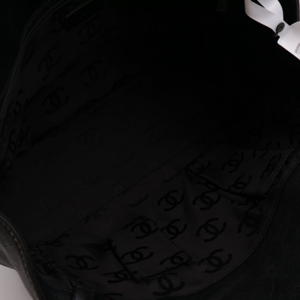 Caviar Leather Tote with Gold-Tone Hardware