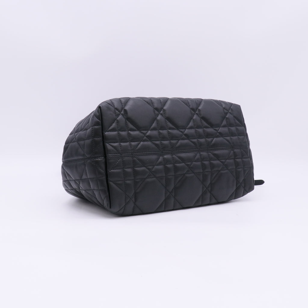 Christian Dior Calfskin Macrocannage Medium Toujours Black twins LDZ992