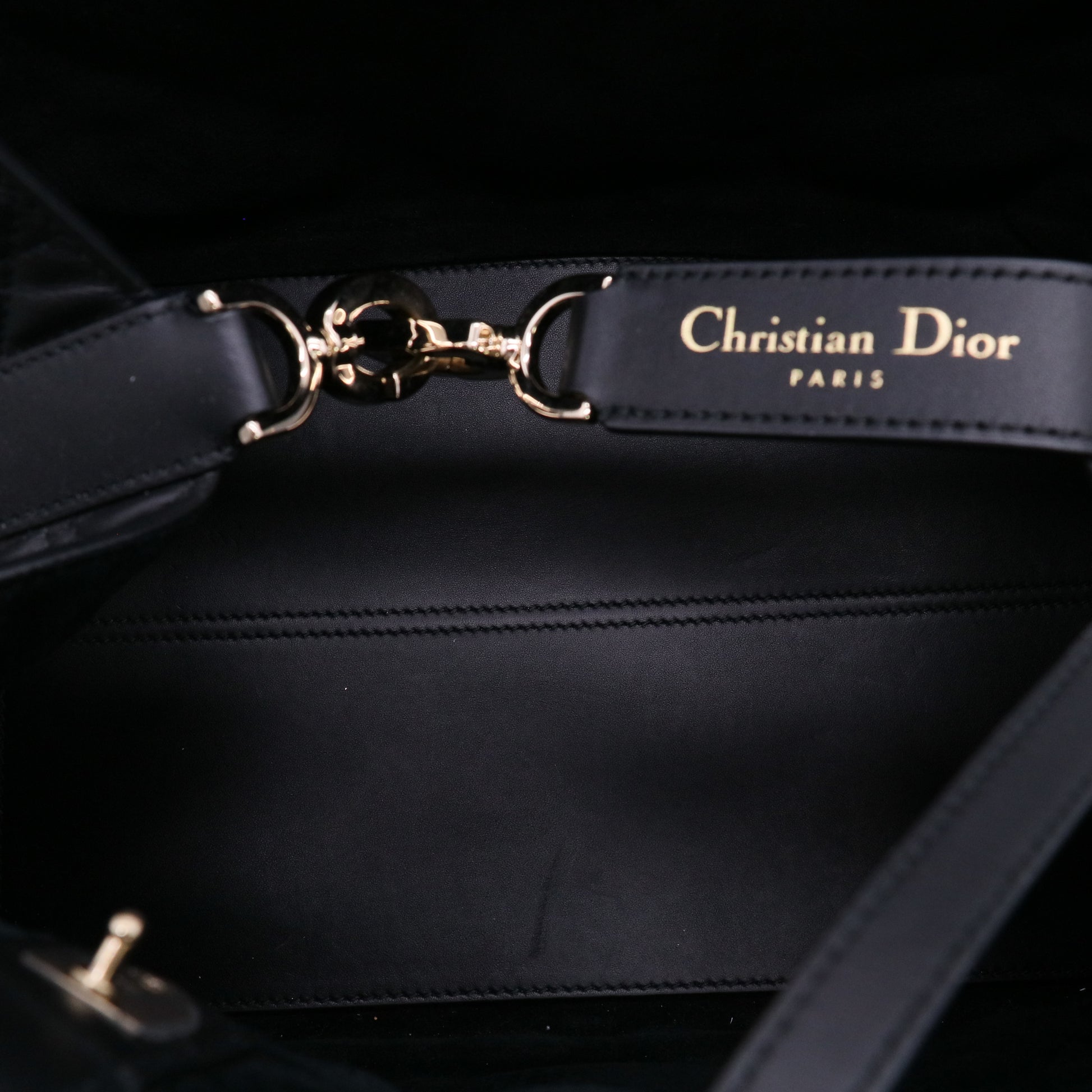 Christian Dior Calfskin Macrocannage Medium Toujours Black twins LDZ992