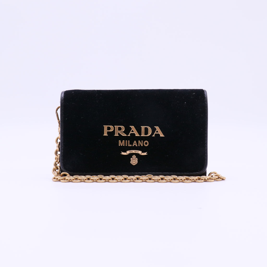 Prada Velvet Clutch W21919