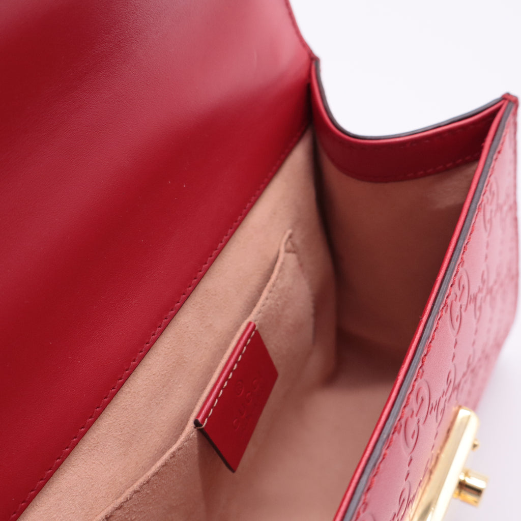 Padlock Shoulder Bag Guccissima Leather Small