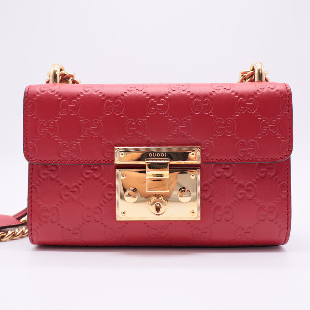 Padlock Shoulder Bag Guccissima Leather Small