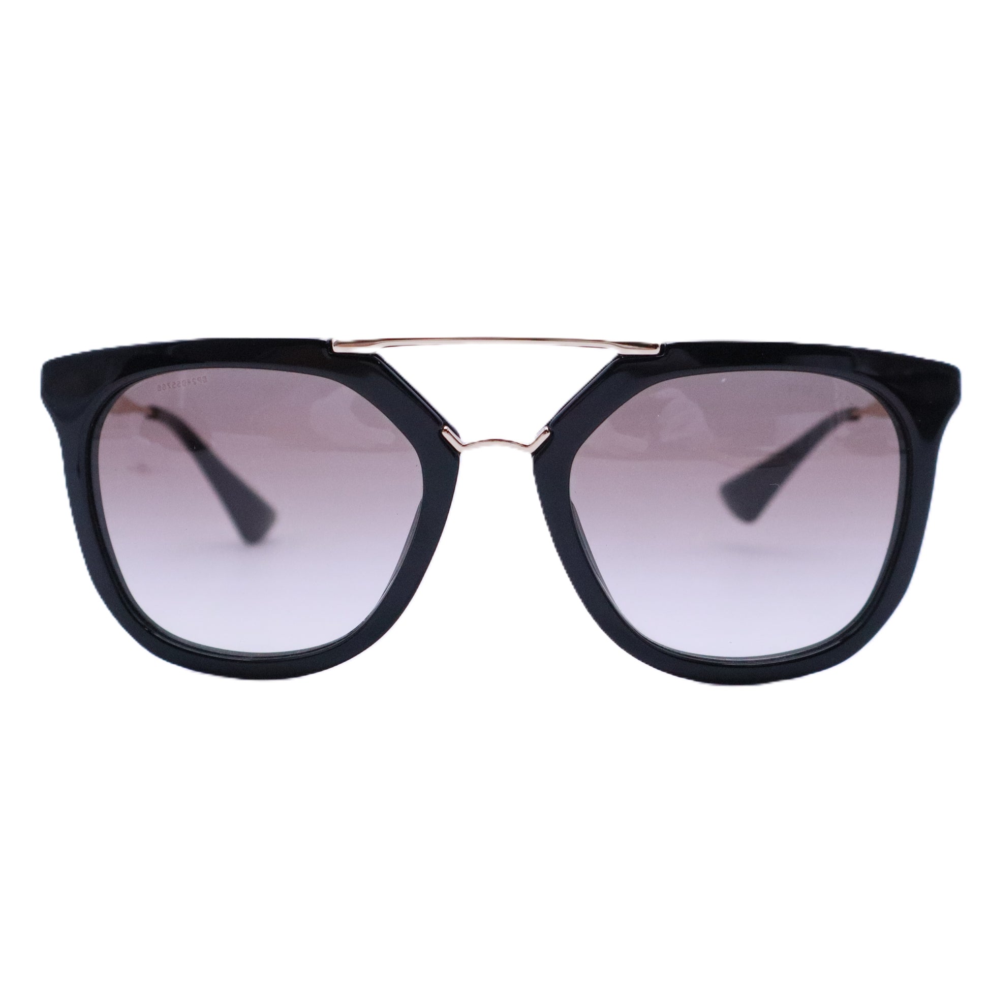 Black Acetate Gradient Tint Cat-Eye Sunglasses-SPR13Q