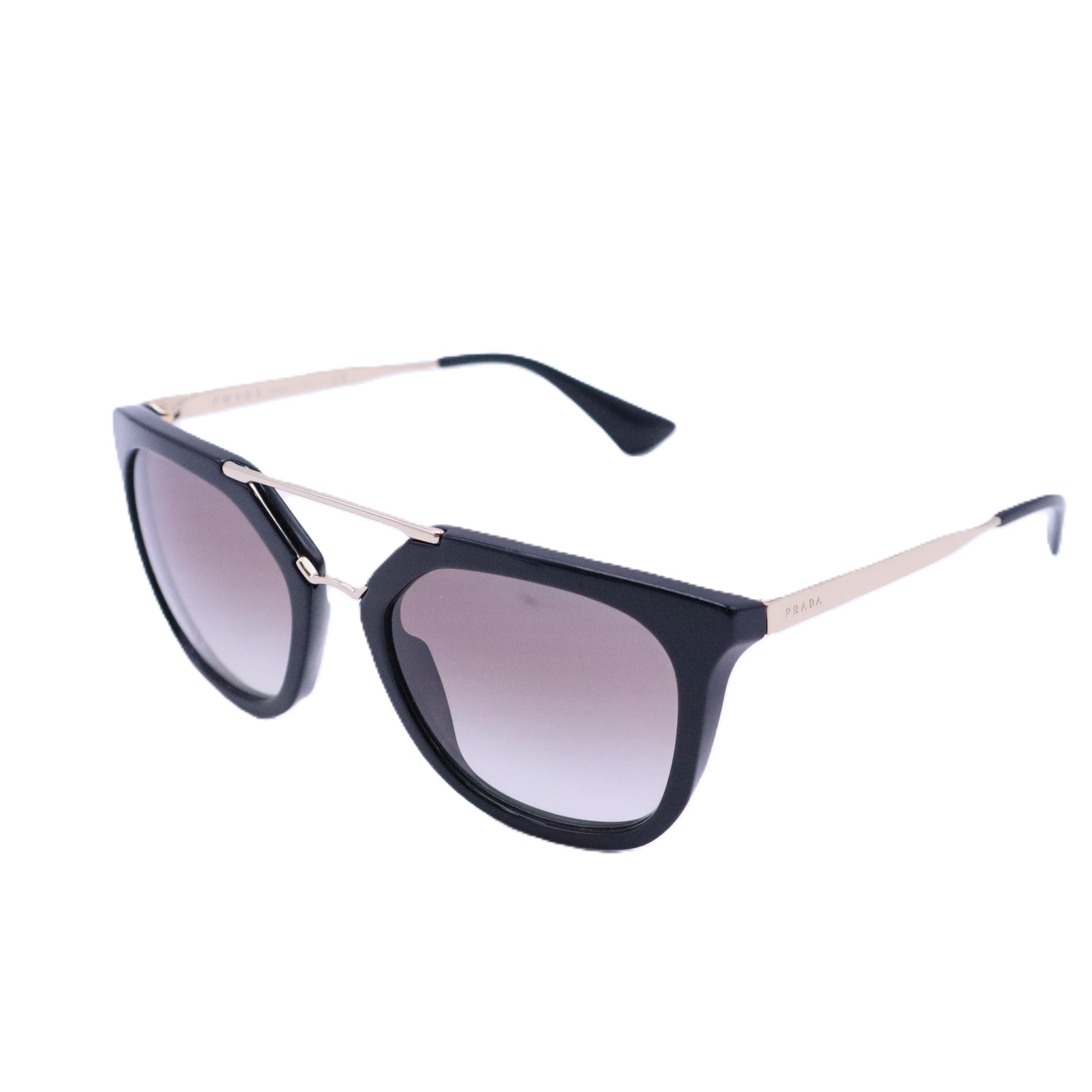 Black Acetate Gradient Tint Cat-Eye Sunglasses-SPR13Q