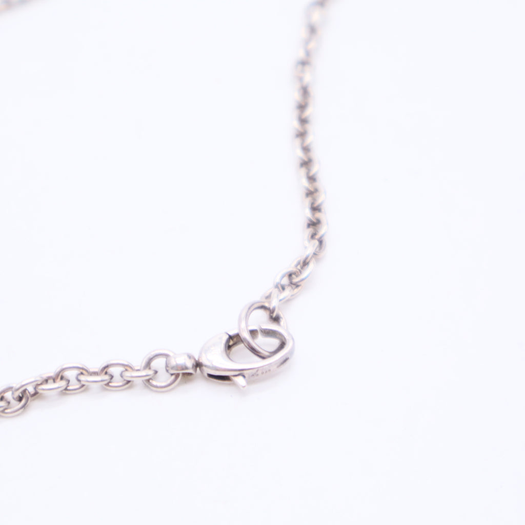 Interlocking G Pendant Necklace Sterling Silver Twins LDJ3058