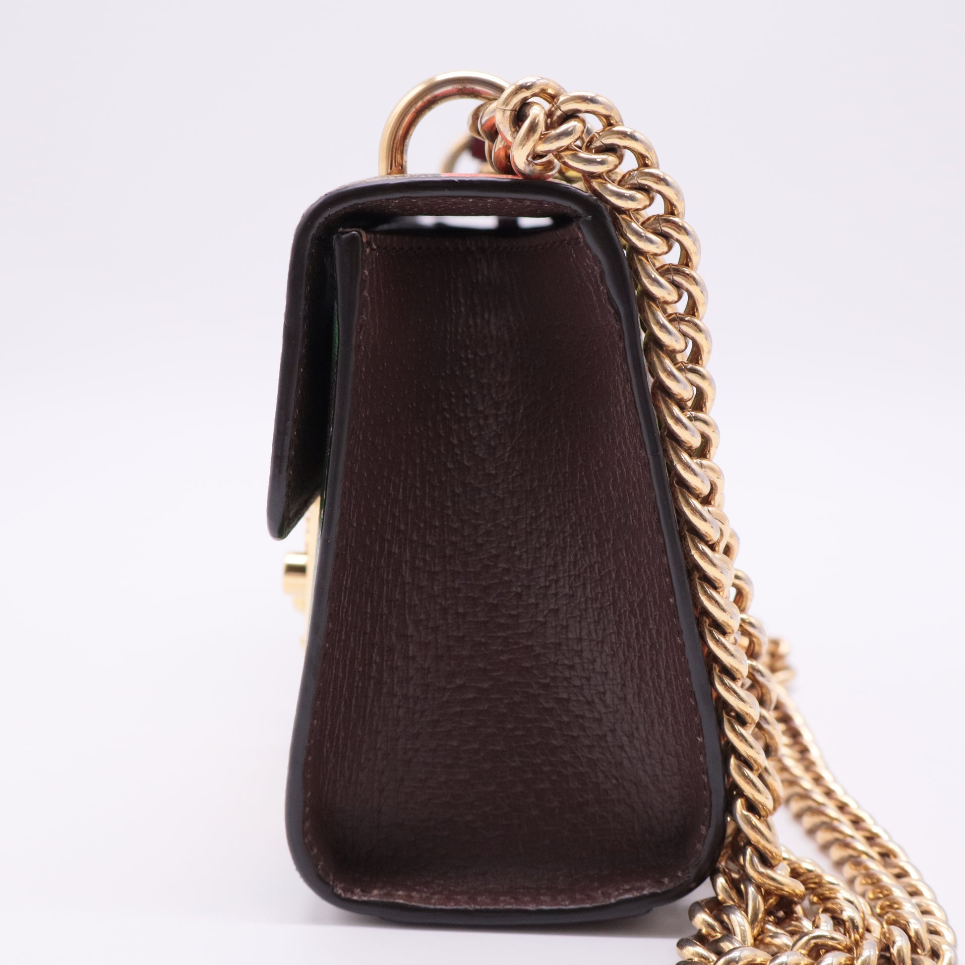 Padlock Shoulder Bag Tian Print GG Coated Canvas Small