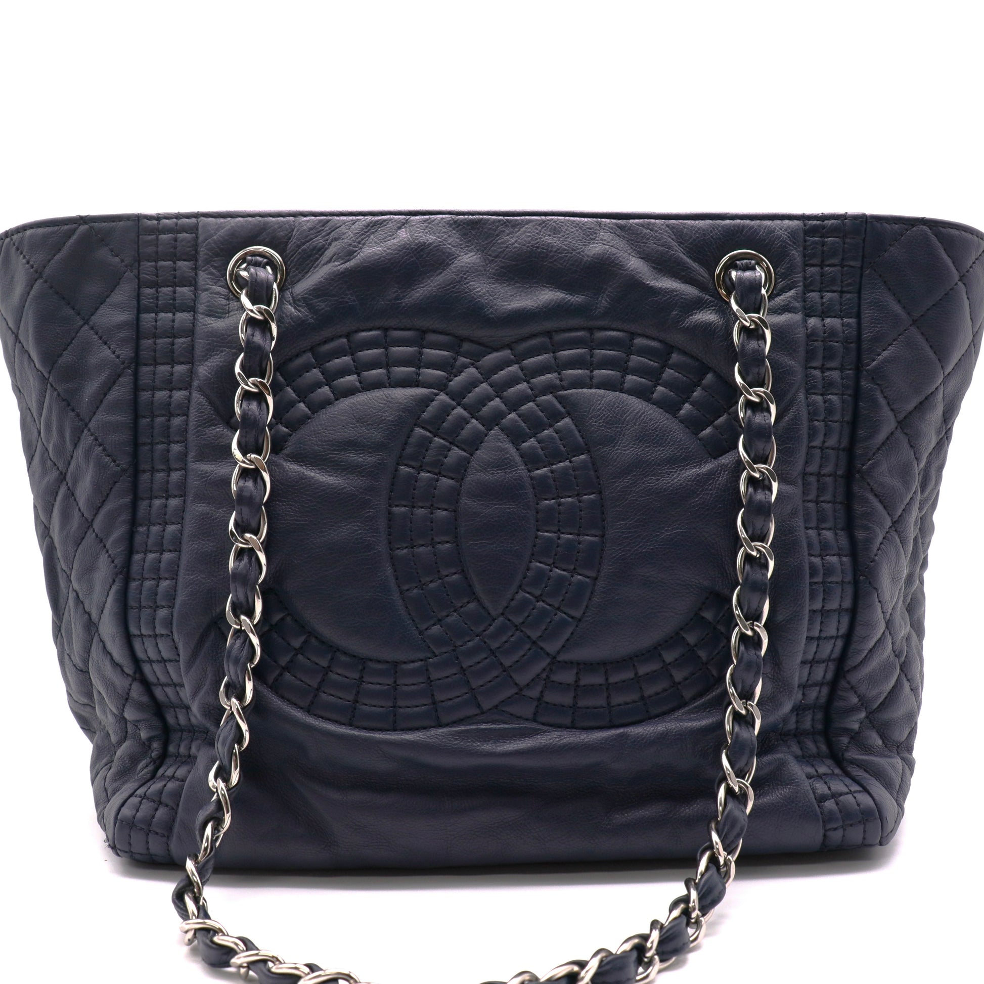 Calfskin Coco Bengal Tote Blue twins