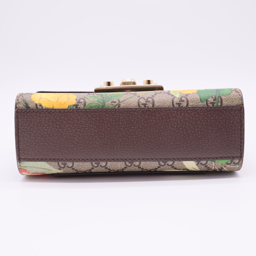 Padlock Shoulder Bag Tian Print GG Coated Canvas Small