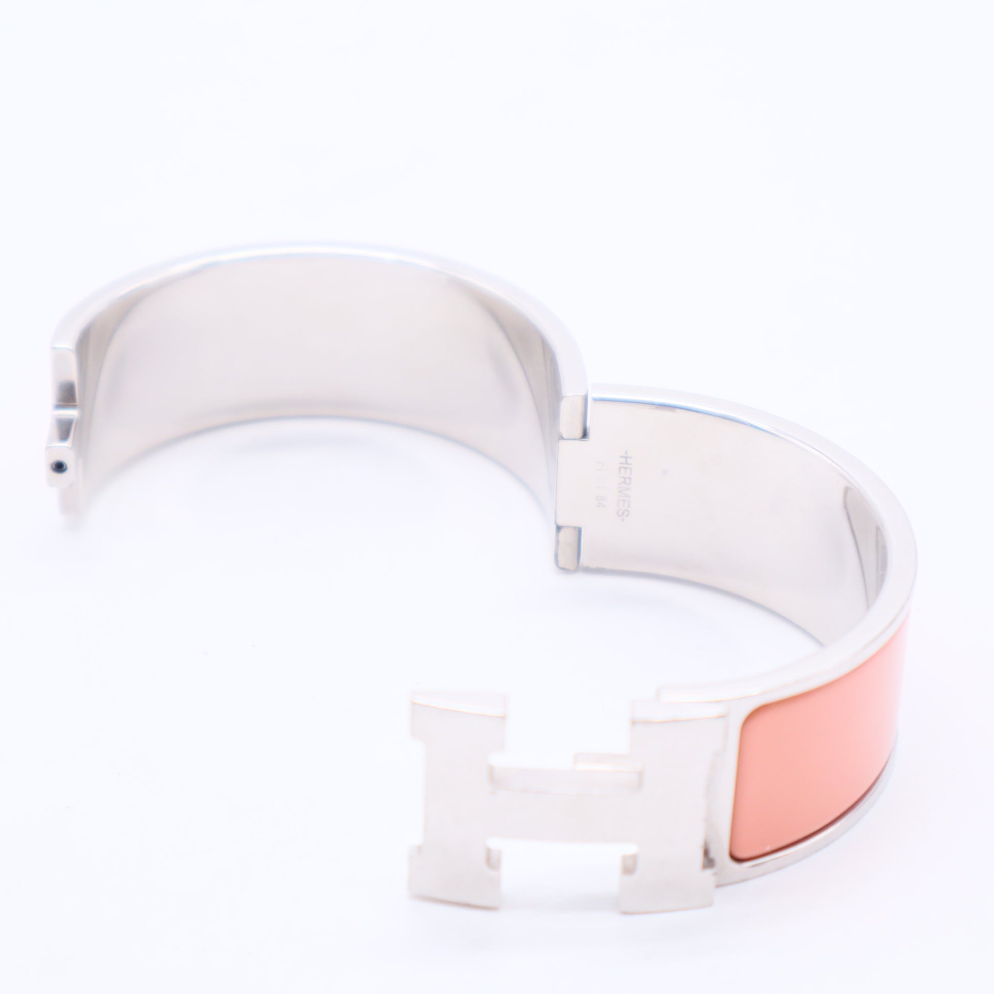 Hermes Peche Melba Enamel Gold Plated Clic-Clac H PM Wide BraceletTwins LDJ3061