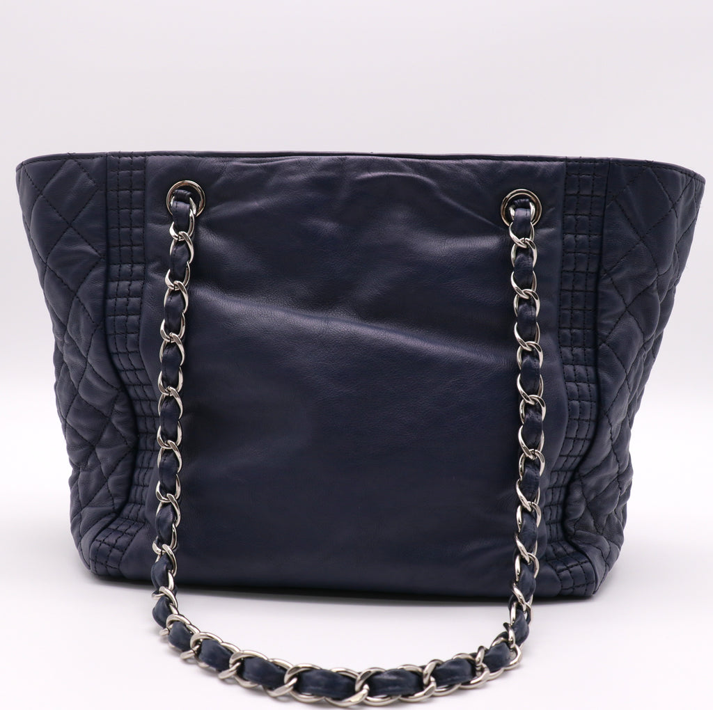 Calfskin Coco Bengal Tote Blue twins