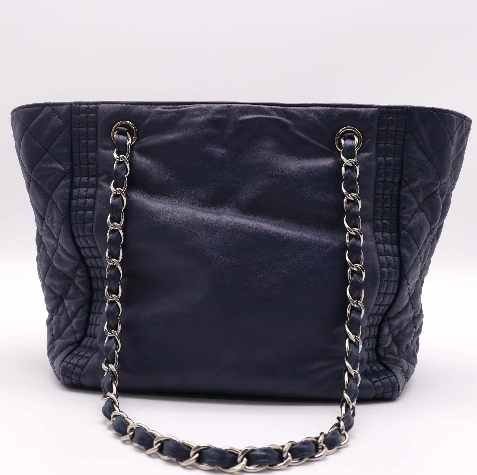 Calfskin Coco Bengal Tote Blue twins