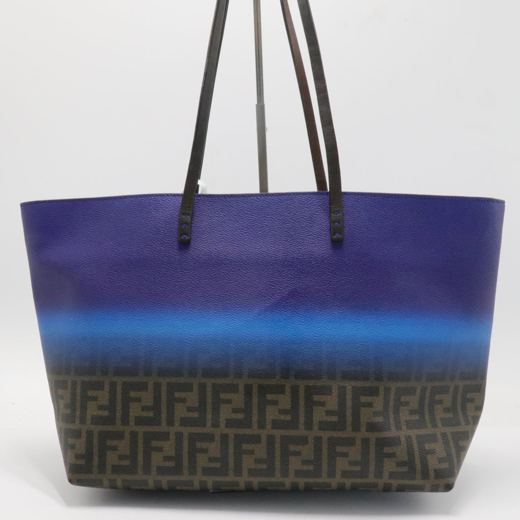 Ombre Zucca Spalmati Medium Roll Tote Tobacco Turquoise