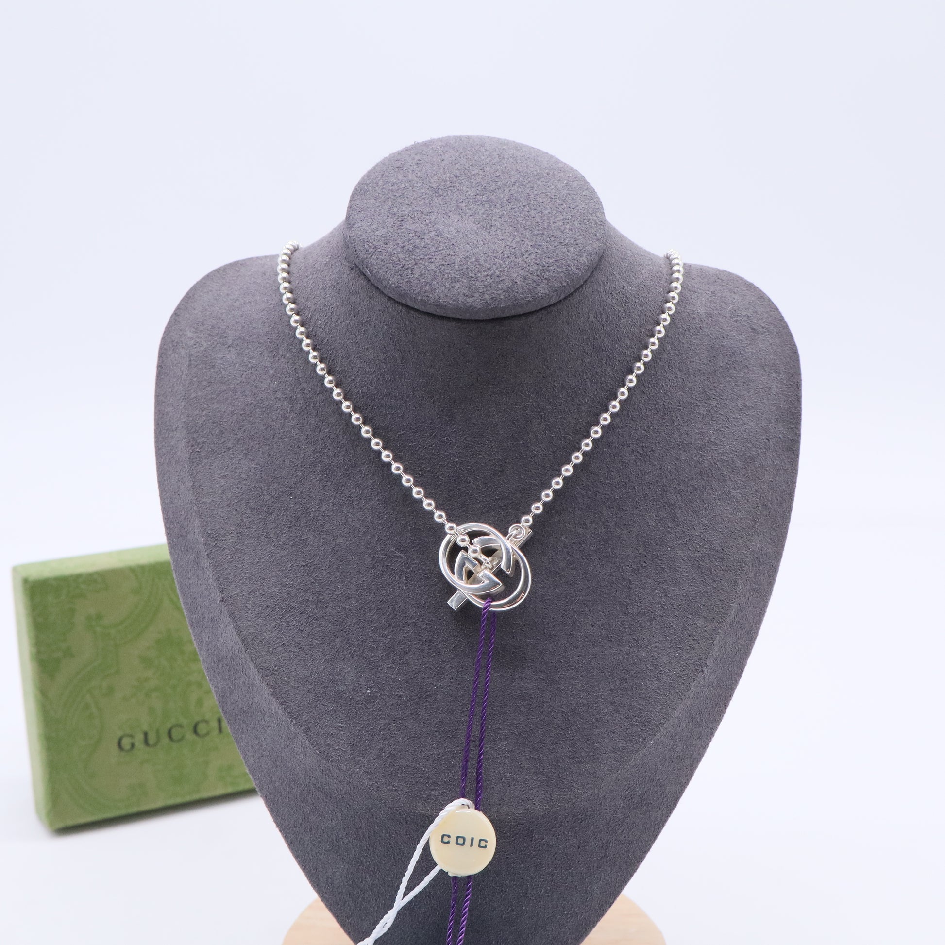 Gucci Interlocking G Pendant Necklace Twins LDJ3062