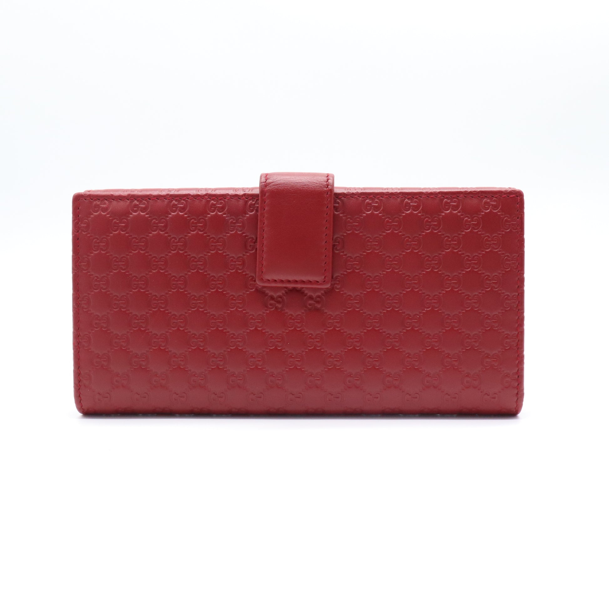 Gucci Microguccissima Leather Continental Flap Wallet (Red) W21645