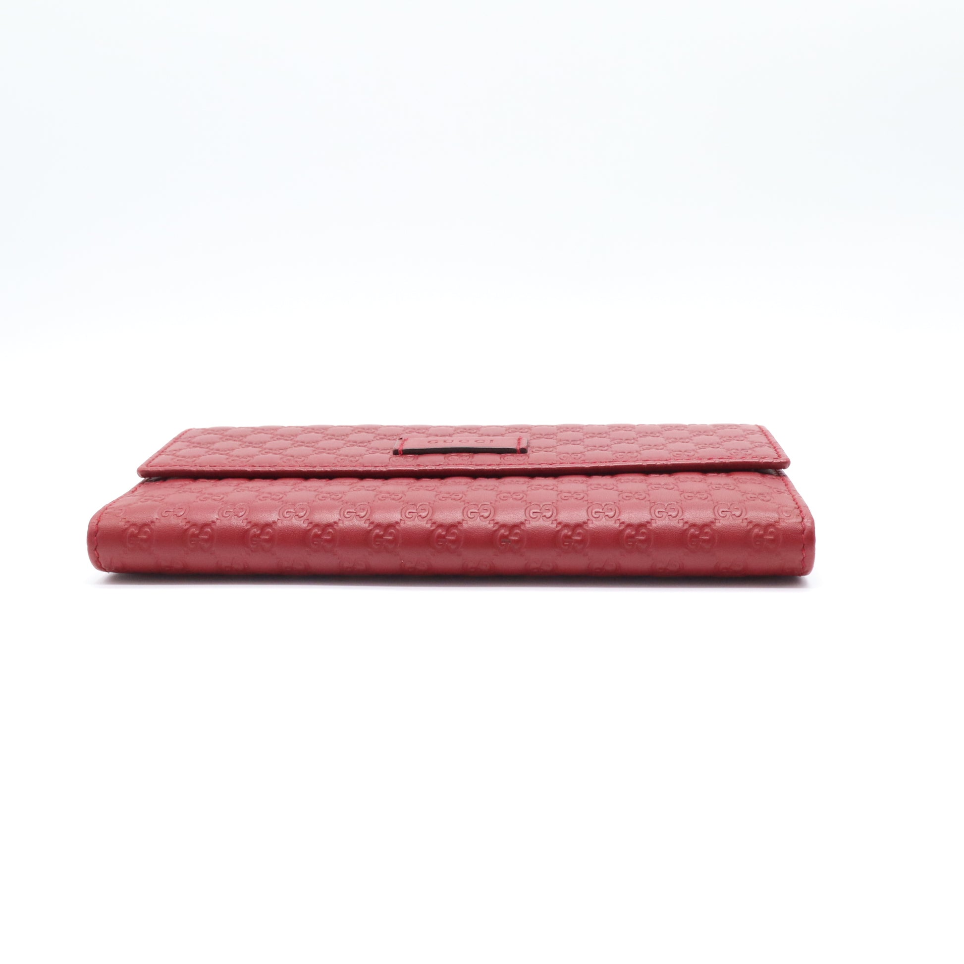 Gucci Microguccissima Leather Continental Flap Wallet (Red) W21645