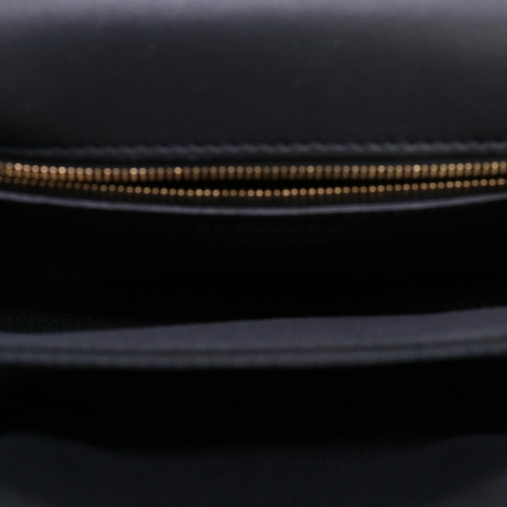 Burberry Smooth Calfskin 1983 Knight Check Link Shoulder Bag Black twins LDJ5662