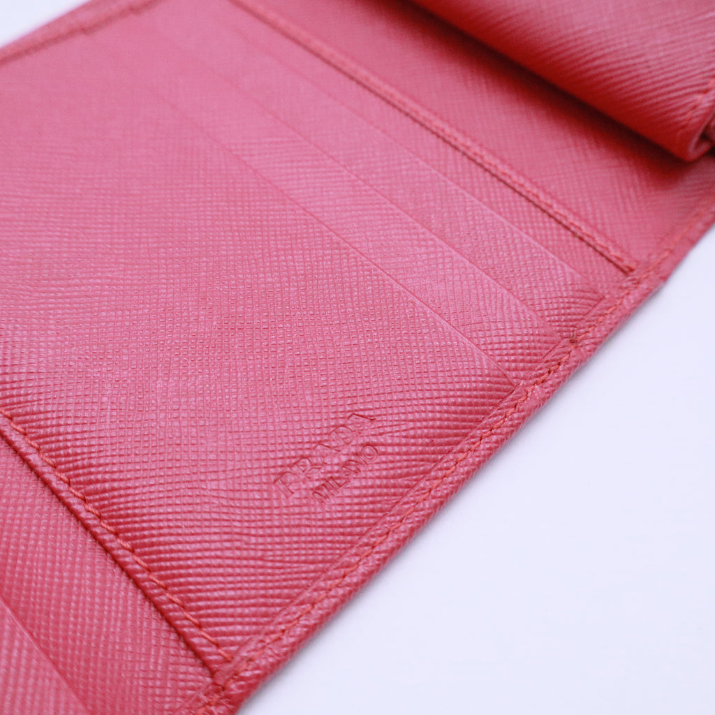 Saffiano Leather Compact Wallet
