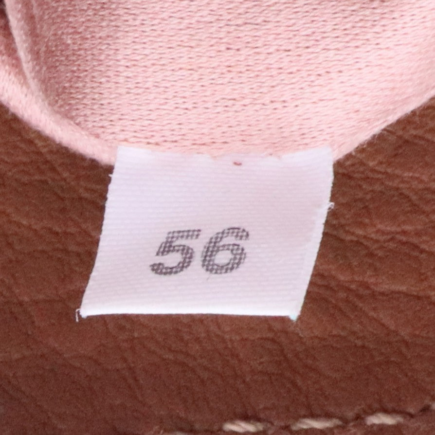 Brown Vitello Leather Zipped Tote Twins