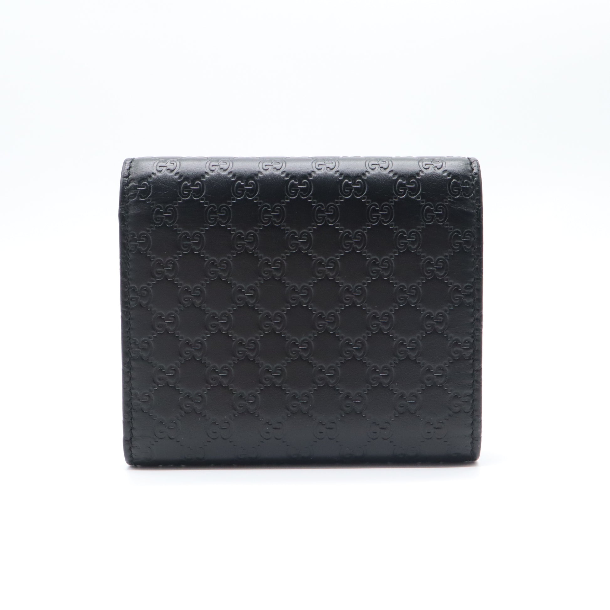 Gucci Microguccissima Leather Trifold Wallet (Black) W21641