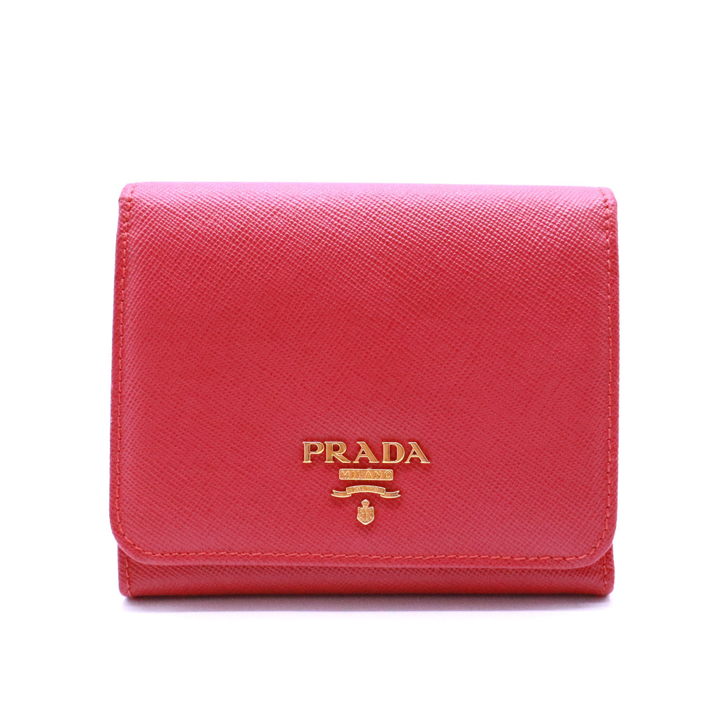 Saffiano Leather Compact Wallet