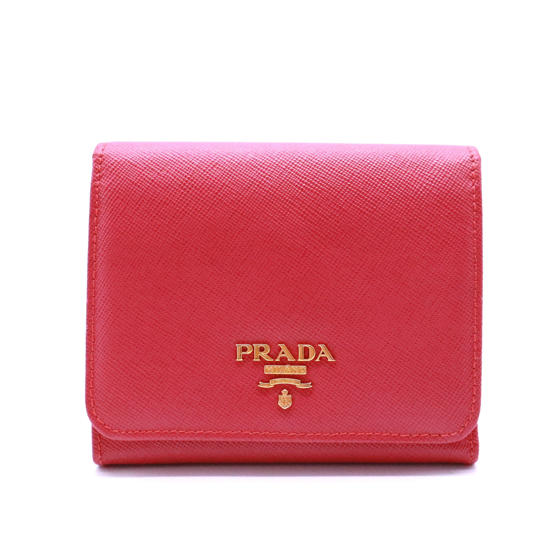 Saffiano Leather Compact Wallet