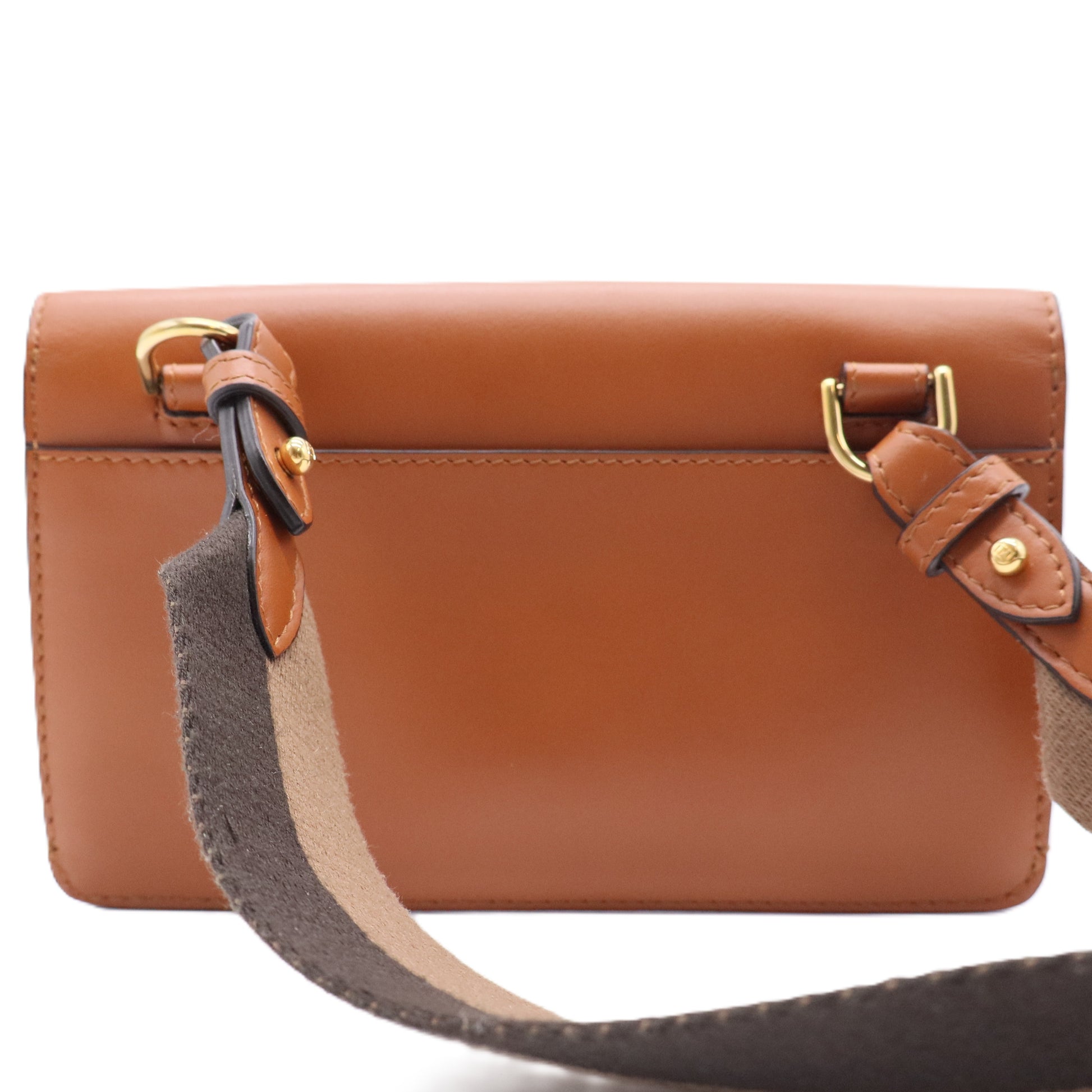 Duo Baguette Crossbody Bag Leather Small