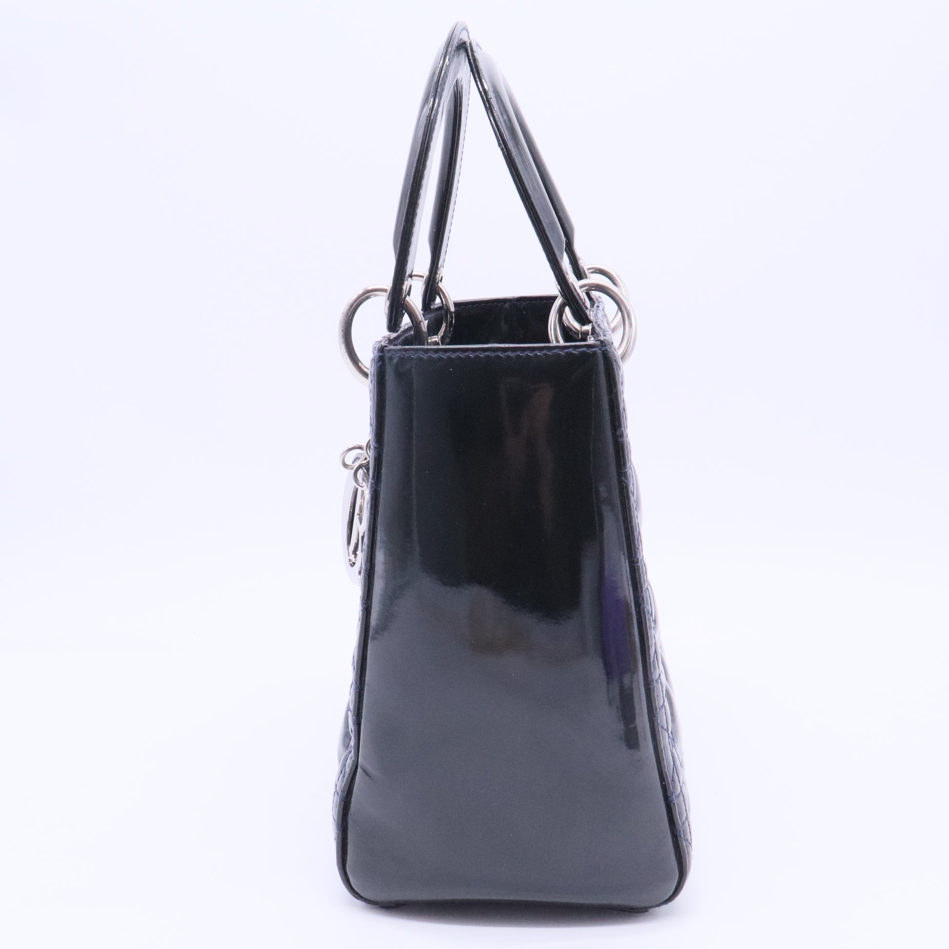 Christian Dior Lady Dior Cannage Quilted Glossy Crossbody Bag