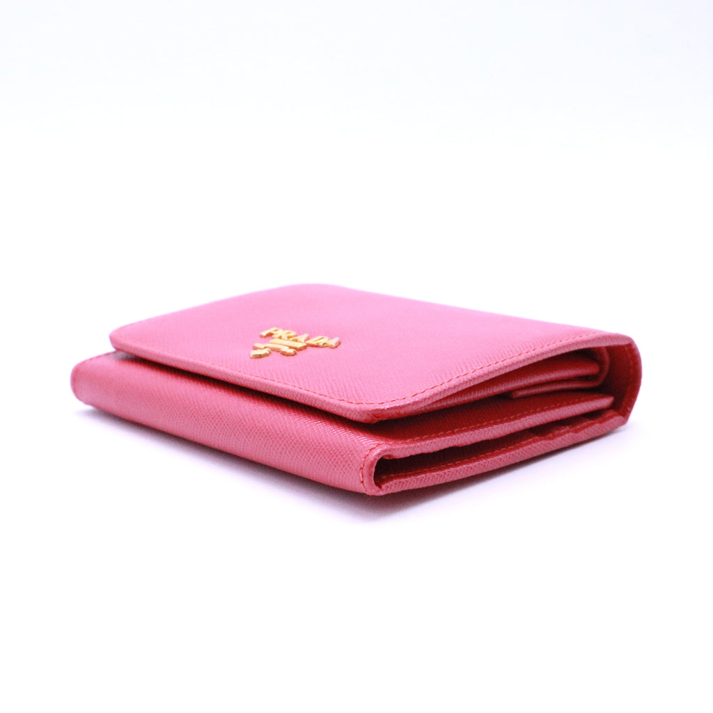 Saffiano Leather Compact Wallet