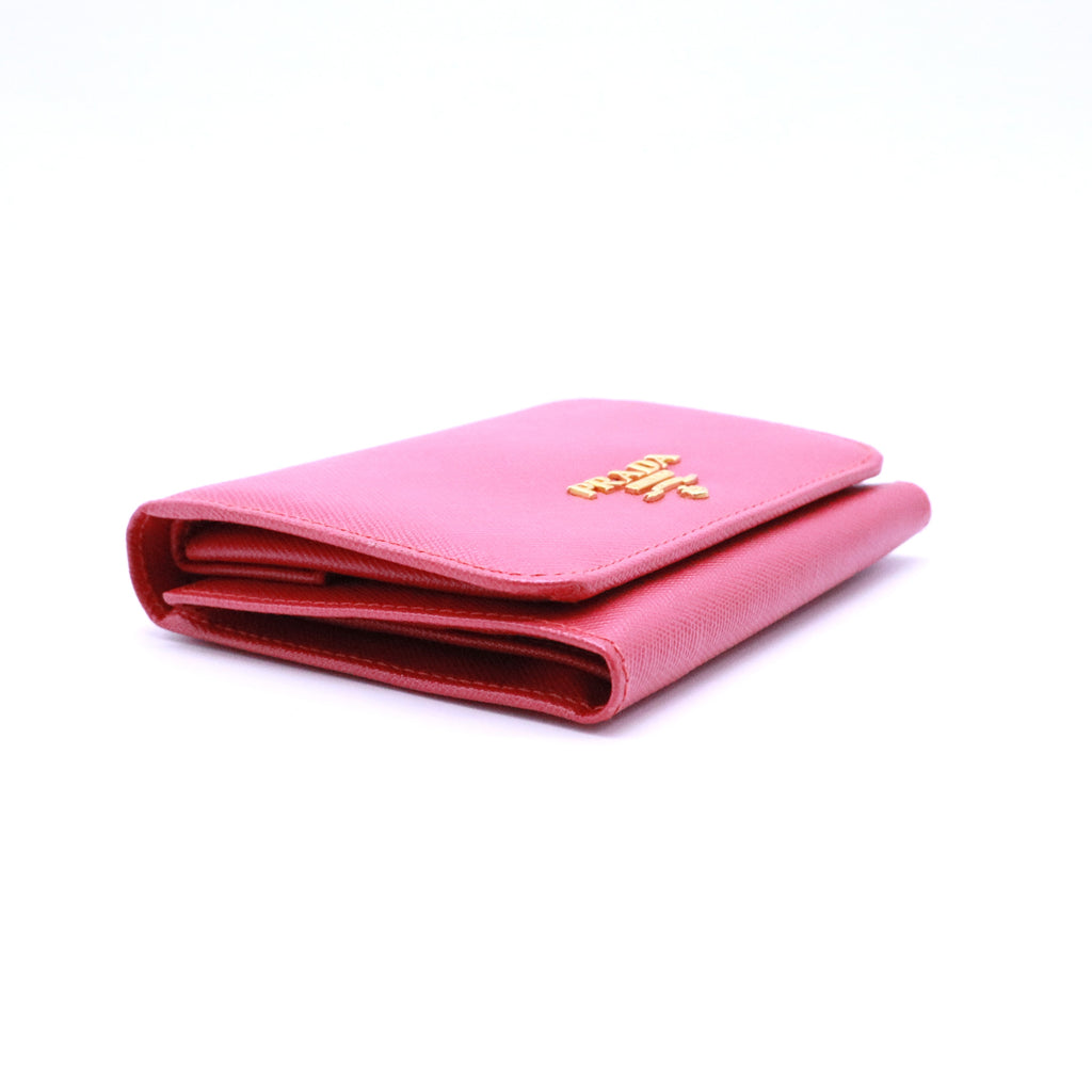 Saffiano Leather Compact Wallet