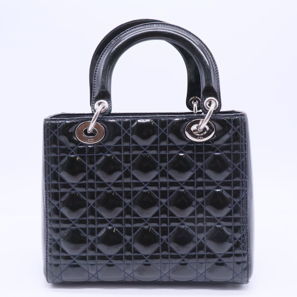 Christian Dior Lady Dior Cannage Quilted Glossy Crossbody Bag
