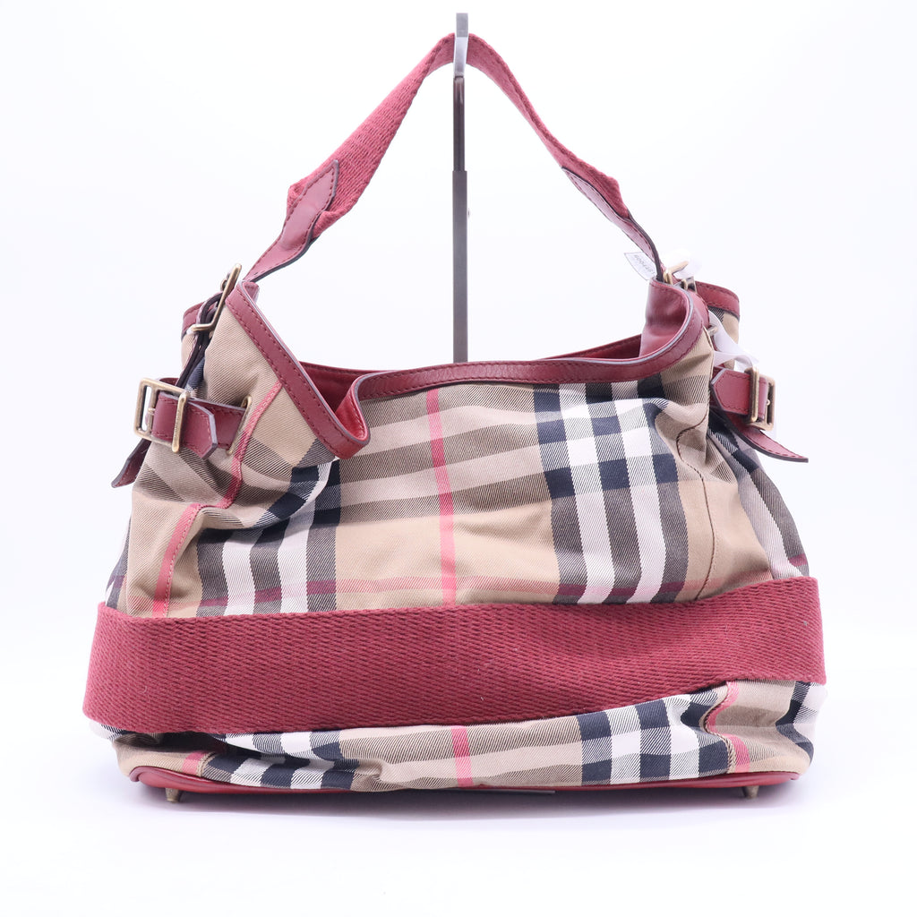 House Check Canvas Tote Bag Twins B20309