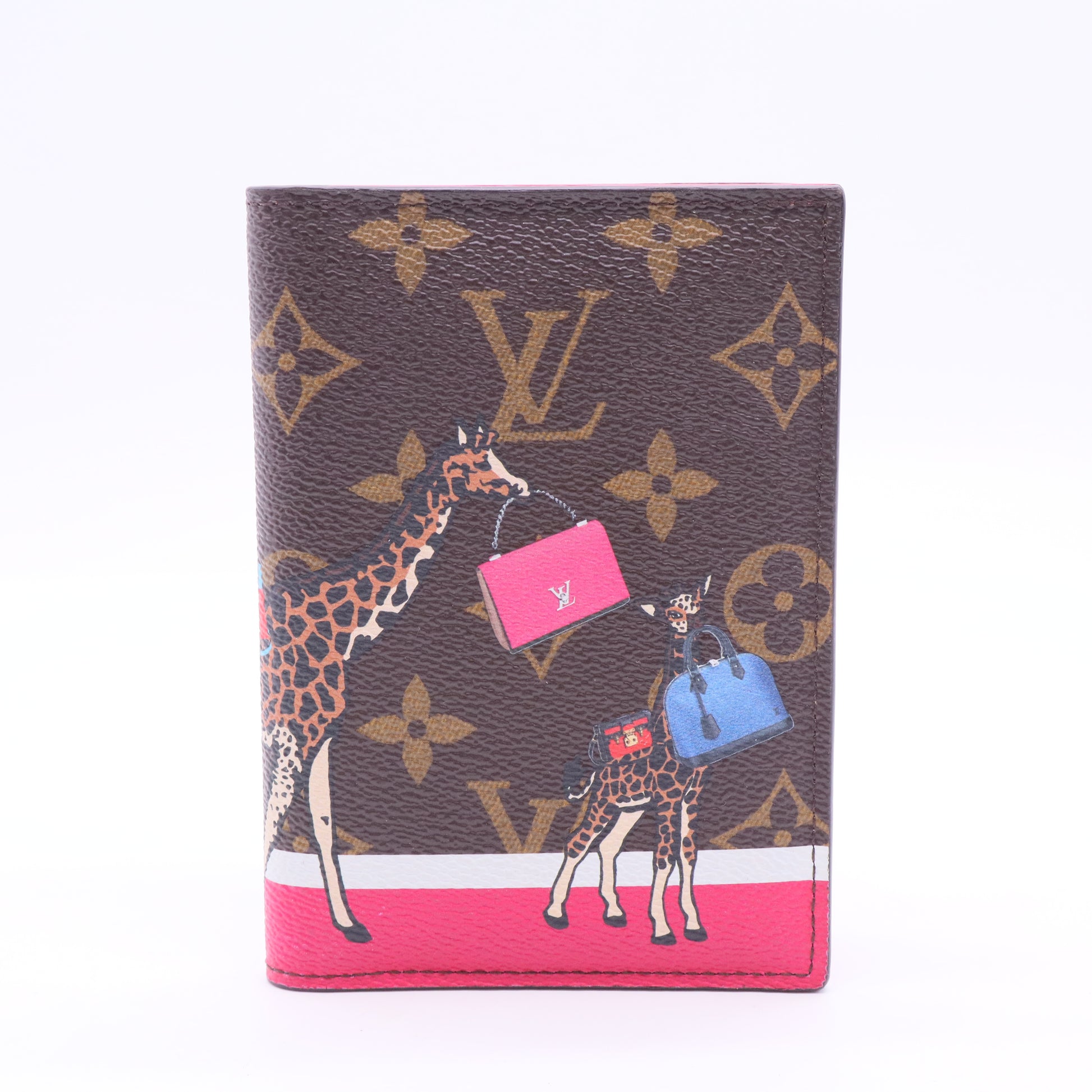 Limited Monogram Canvas Christmas Animation Passport Cover twins