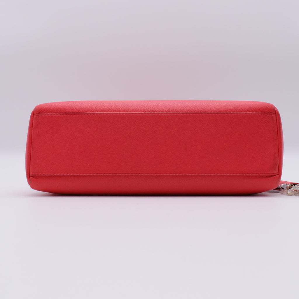 Calfskin Small Diorling Red twins