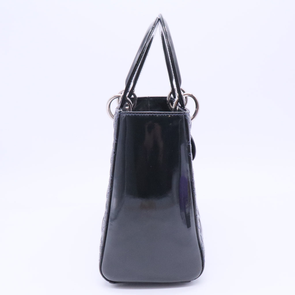 Christian Dior Lady Dior Cannage Quilted Glossy Crossbody Bag