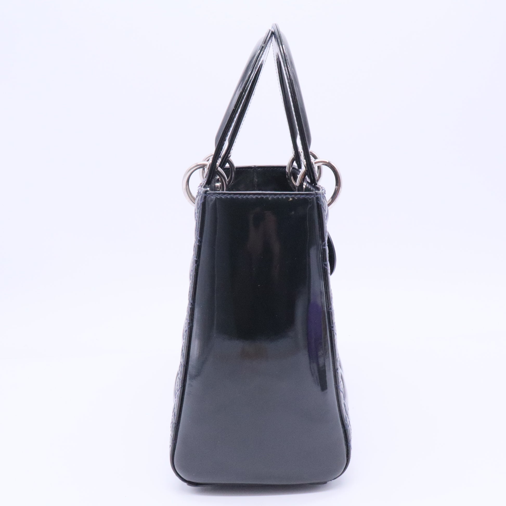Christian Dior Lady Dior Cannage Quilted Glossy Crossbody Bag