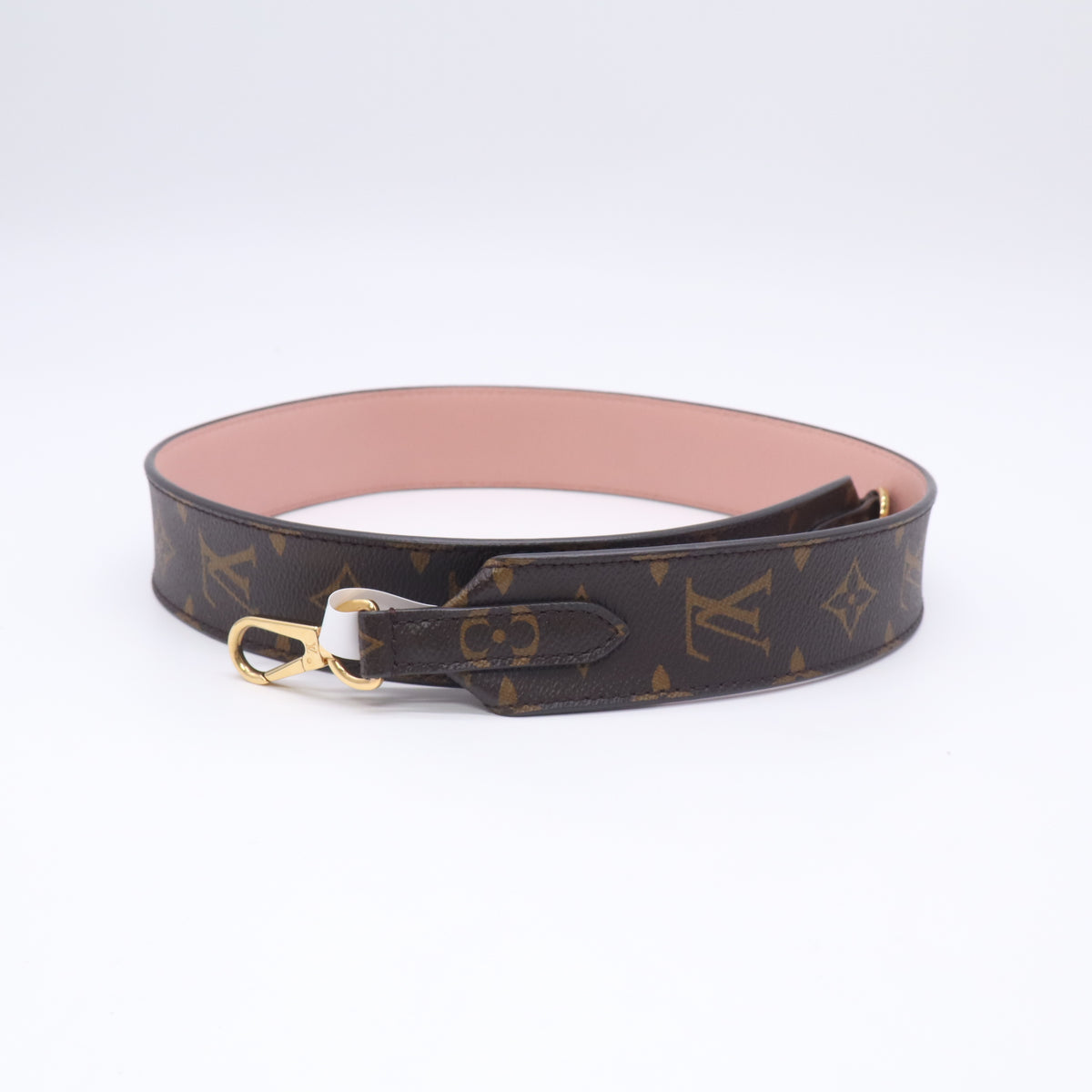 Monogram Adjustable Bandouliere Shoulder Strap Rose Ballerine W23101